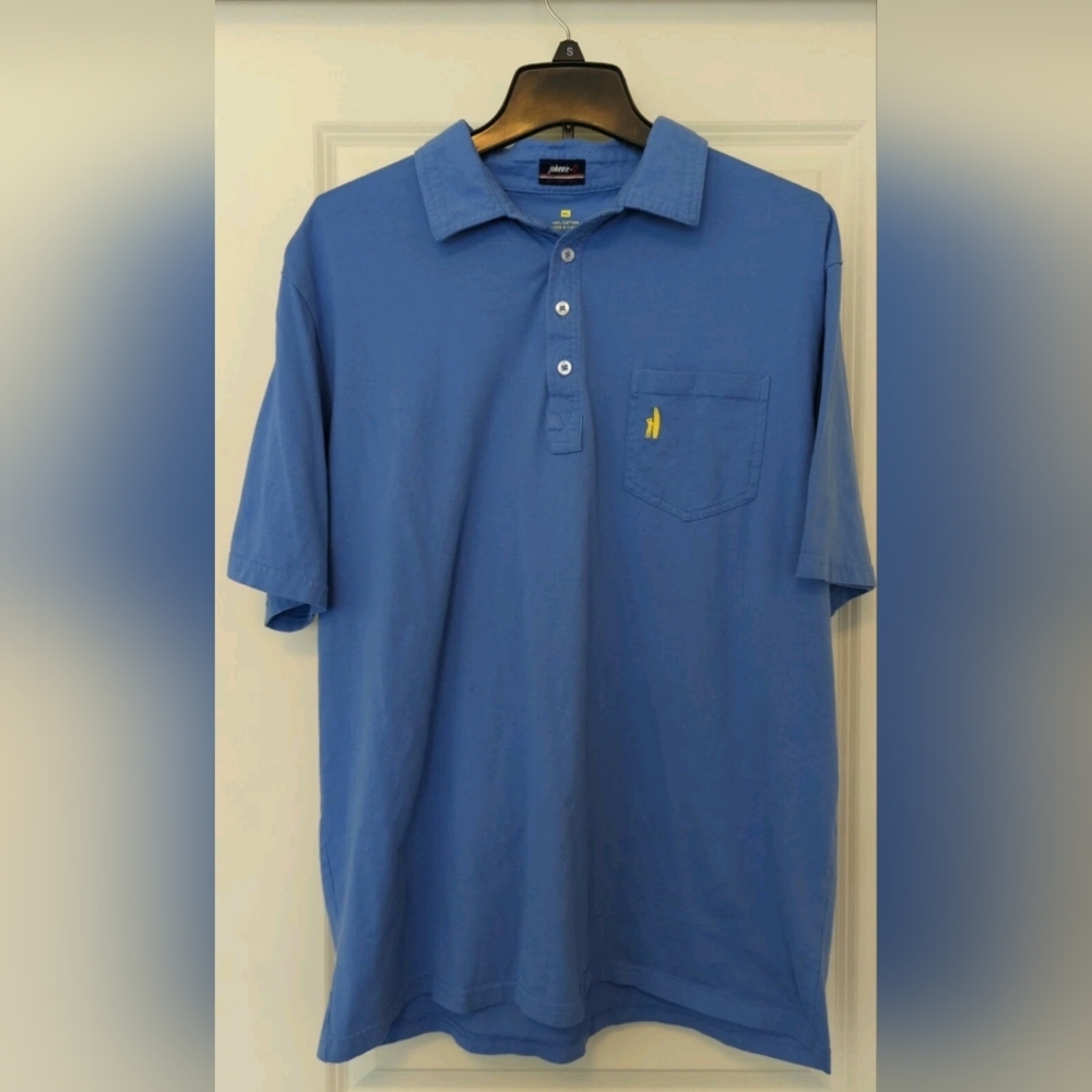 Johnnie-O West Coast Prep Cotton Polo Shirt Size XL Blue Golf Casual